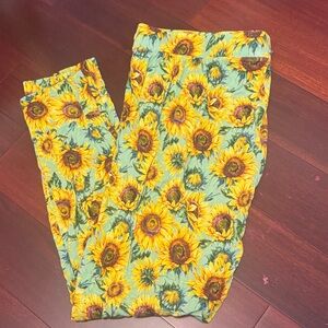 Sunflower Print Women's Pajama Pants